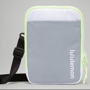Lululemon Easy Access 1.5L Small Crossbody Bag Gray White Neon Green